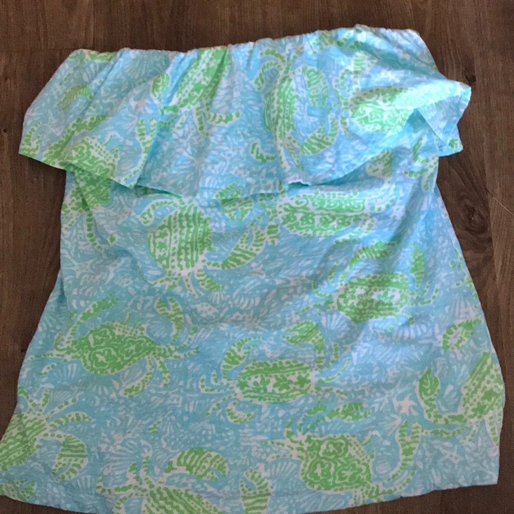 Strapless Lilly Pulitzer top